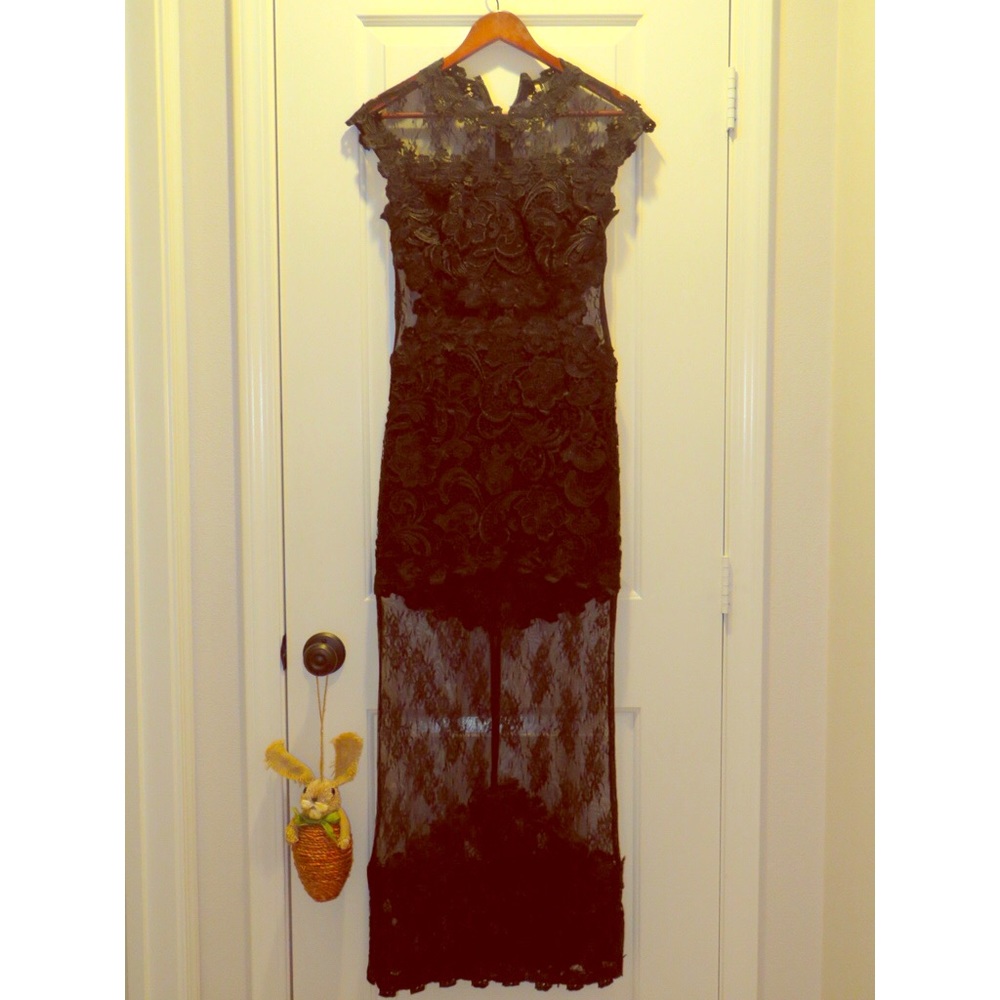 TOPSHOP ILLUSION LACE MAXI DRESS 👗❤️
